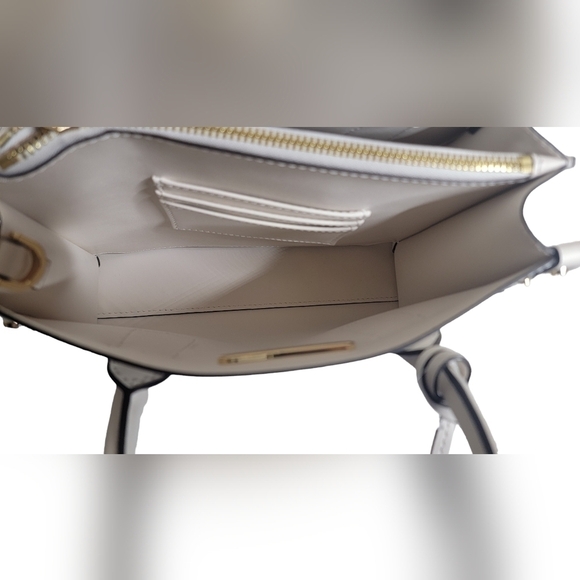 Nwt Michael Kors satchel white and gold Purse - Picture 9 of 15